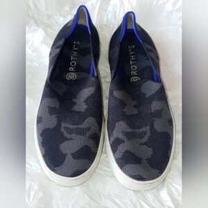 Rothy's Slip on gray camouflage Mesh upper Sneakers women's 9